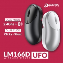 Chuột không dây DAREU LM166D (UFO - Dual Mode: Bluetooth + 2.4G)