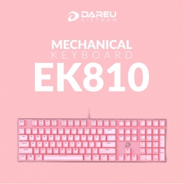 Bàn phím cơ Dareu EK810 v2 (Pink Led)