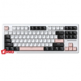 Bàn phím cơ Xinmeng M87 Pro v2 - Black Pink (3 Mode, Mạch xuôi)