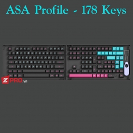 Bộ Keycap AKKO Midnight ASA Profile - 178 Keys