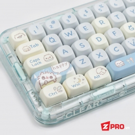 Bộ Keycap PBT Mèo Trắng (MOA Profile - 140 Nút)