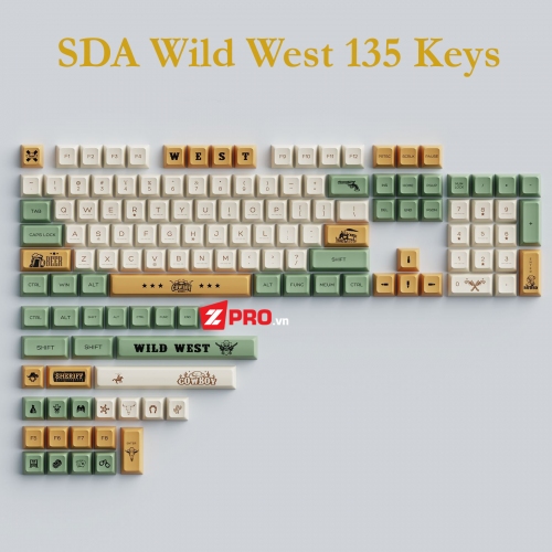 Bộ Keycap PBT Cao Bồi - Wild West (135 Keys - SDA Profile)