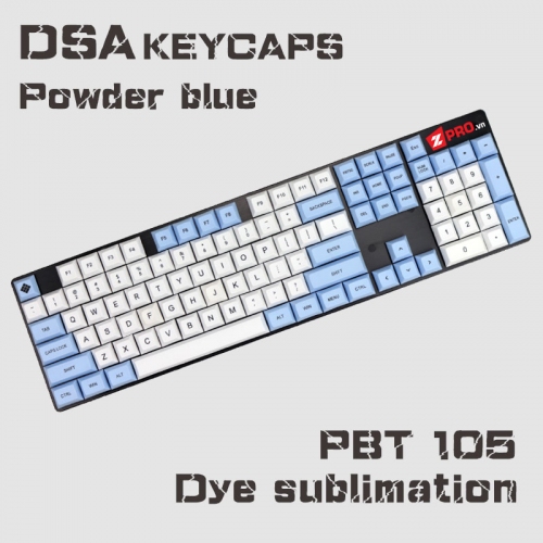 Bộ Keycap PBT DSA Powder Blue 105 keys