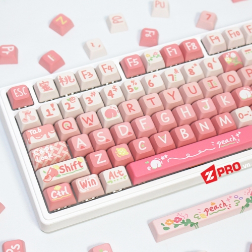 Bộ Keycap Peach - 134 nút (PBT, XDA Profile)