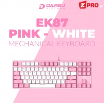 Bàn phím cơ Dareu EK87 Pink-White