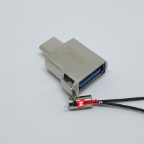 Đầu chuyển OTG Unitek USB Type-C sang USB 3.0 (Vỏ nhôm CNC) - YA025GNI
