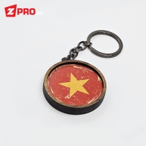 Móc khóa gỗ Handmade Cờ Việt Nam