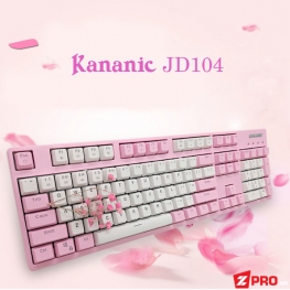 Bàn phím cơ Kananic JD104 White - Pink
