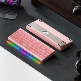 Bàn phím cơ Weikav NUT65 - PINK (Bản 1.2mm, Nhôm, 6000mah)