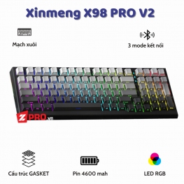 Bàn phím cơ Xinmeng X98 Pro v2 (3 Mode, 4600 mAh)