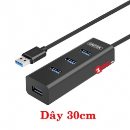 Bộ chia 4 cổng USB HUB 3.0 Unitek Y-3089 (30cm)