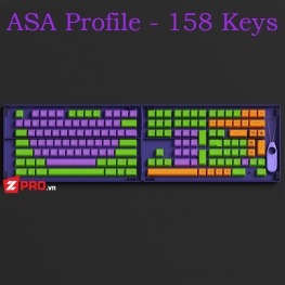 Bộ Keycap PBT AKKO Eva - ASA Profile 158 Phím