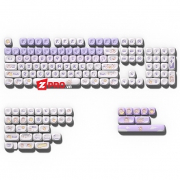 Bộ Keycap PBT Thỏ Tím (MOA Profile - 140 Nút)