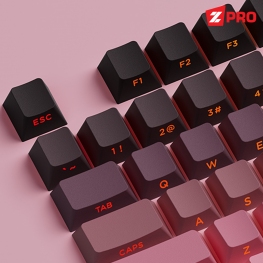 Bộ Keycap Veekos Black Pink Gradient (PBT, 135 Nút)