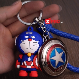 Combo Móc khóa Doremon + Captain America