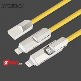 Dây cáp 2 in 1 Lightning và Micro USB 1.8m James D