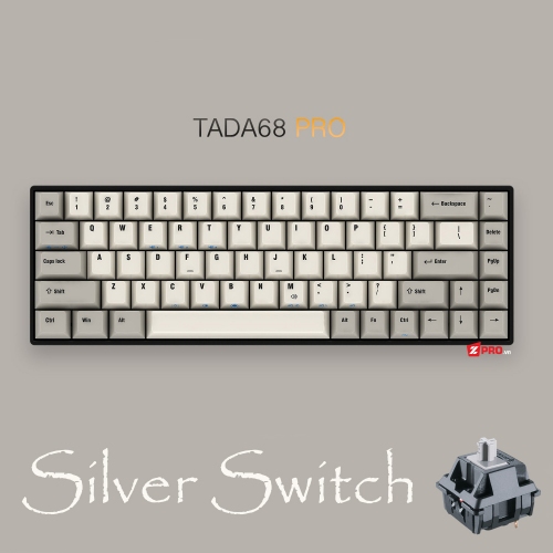 Bàn phím cơ Tada68 Pro - Silver (Speed)