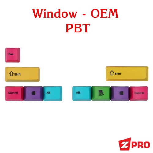 Bộ Keycap PBT Modifier CMYW cho Window