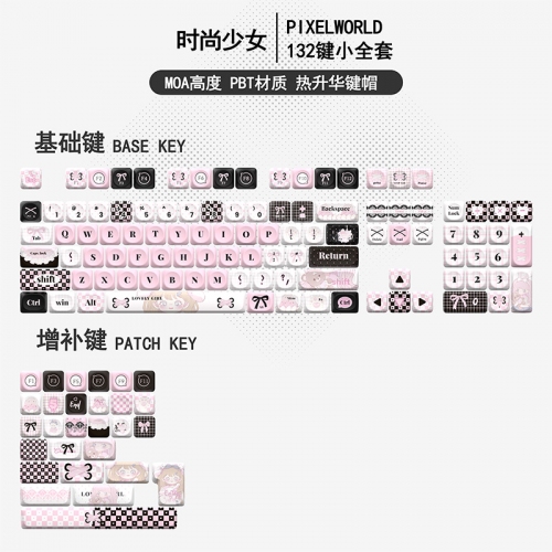 Bộ Keycap Pixel World - 132 Phím (MOA Profile)