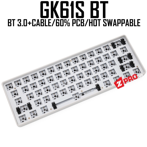 Bộ KIT GK61s DIY Trắng (Bluetooth)
