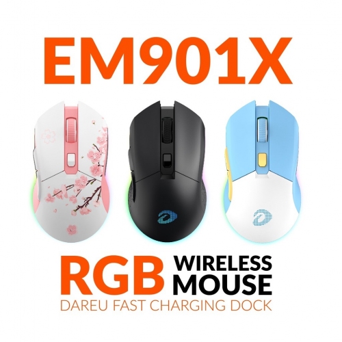 Chuột Wireless + Dock sạc nhanh Dareu EM901X